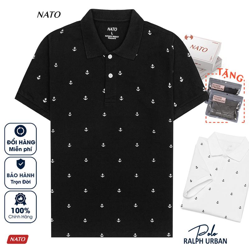 Áo Thun Polo Nam MỎ NEO Vải Cotton Cá Sấu Cao Cấp Đẹp Tay Ngắn Có Cổ Màu Trắng Đen Đỏ Xanh Navy Trơn Họa Tiết NATO Menswear Ngắn Tay Shirt