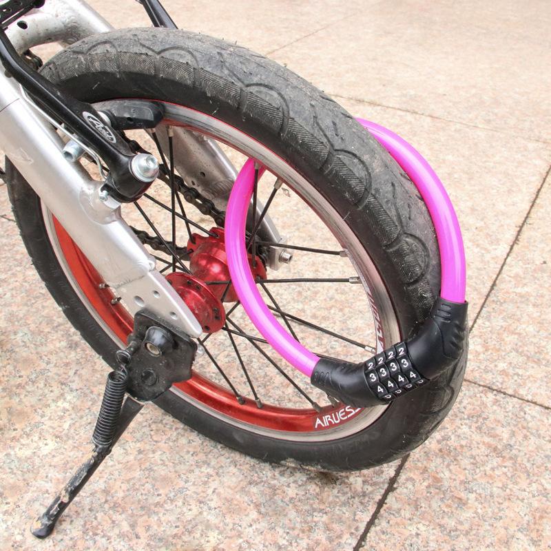 Product Introduction of Mountain bike lock Anti-theft portable electric battery motorcycle combination lock fixed bike ring lock 8