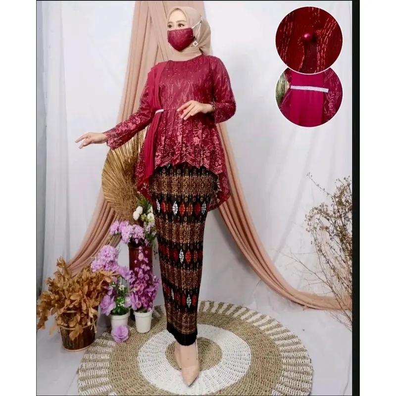 setelan kebaya wisuda selendang  aurel Wanita 5