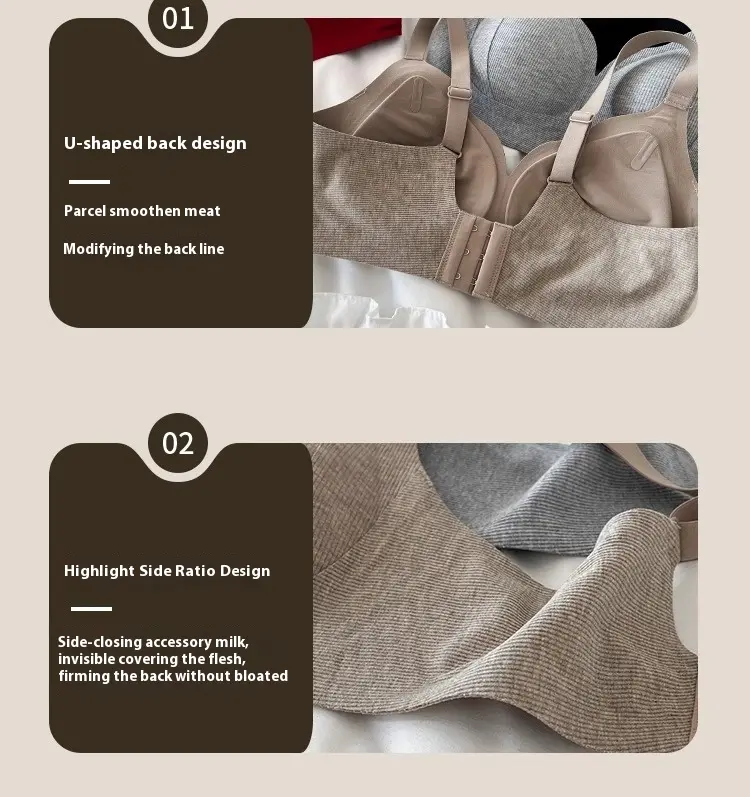Product Introduction of Traceless abraded thermal underwear, women gather small breasts, collect secondary breasts in autumn and winter, prevent sagging, lift soft support and show large bra 5512 17