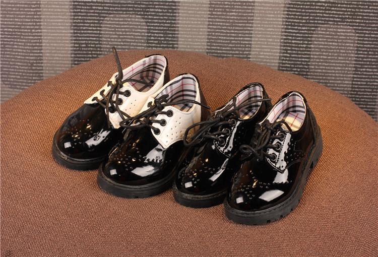 Product Introduction of 2024 New Year School Season Boys&Girls Performance Shoes British Fashion Casual Chic Leather Shoes Wear-resistant Dirt-proof  Elegant Temperament 5