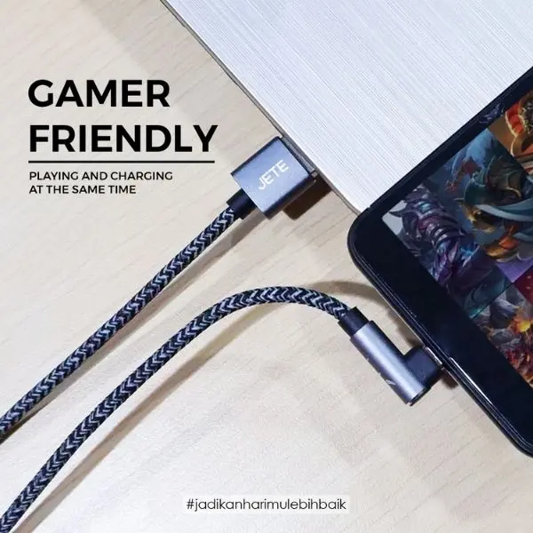 Kabel USB Type C / Lightning JETE CA1 Fast Charging - Garansi Resmi 2 Tahun Biru Laptop Panjang 2