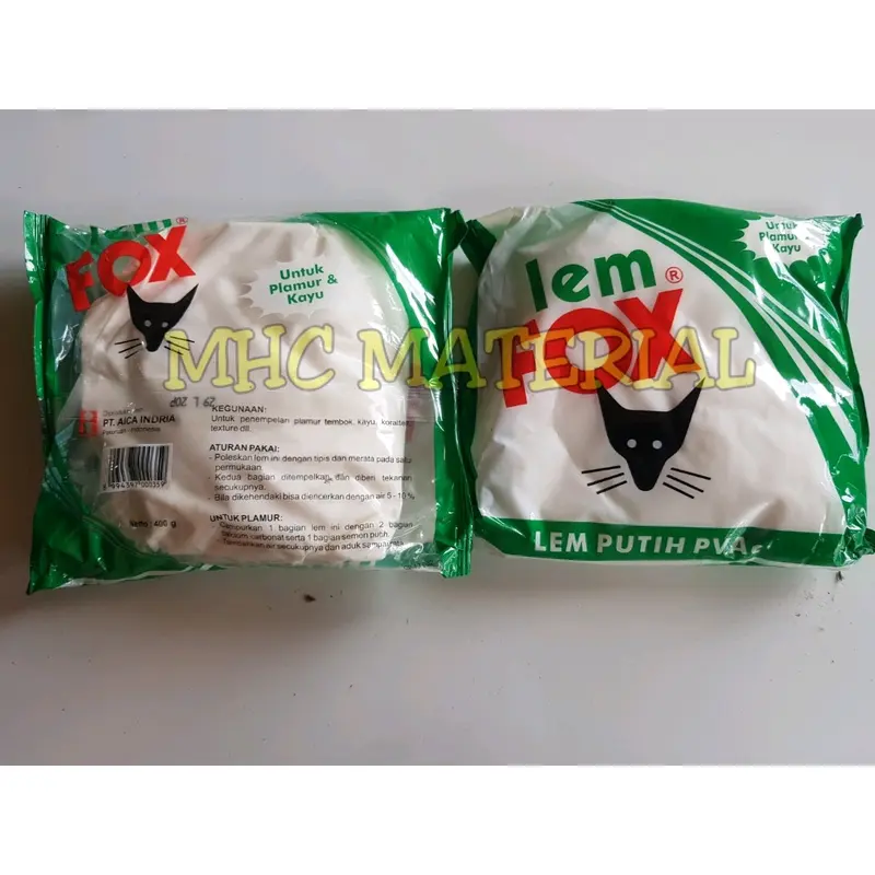 LEM PUTIH FOX 400g / LEM PUTIH FOX 1/2 KG / LEM FOX HIJAU / LEM PUTIH KECIL / LEM PLAMIR / LEM PVAc 0