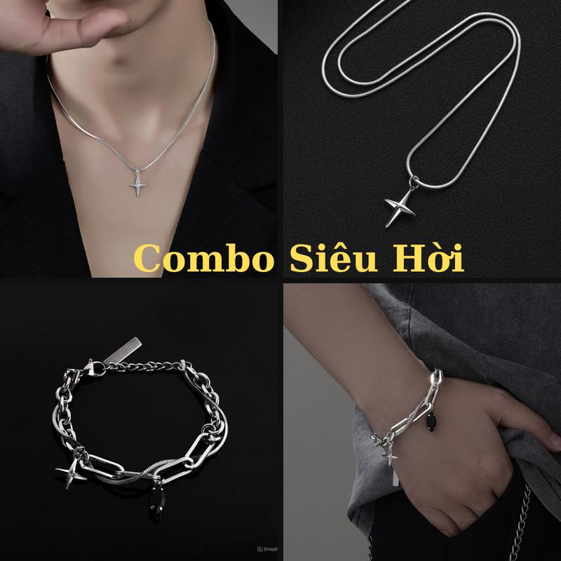   Mua là mê chê thì hoàn về  Combo Dây Chuyền - Vòng Tay titan không gỉ Phong cách hiphop hợp xu hướng đơn giản Thời Trang dành cho nam và nữ - Phụ Kiện Trang Sức Tavi Studio 