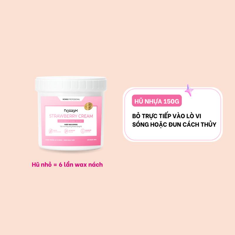 Sáp nóng hũ Nowax Strawberry Hũ nhựa giữ ấm lâu, lựa chọn hàng đầu wax lông Bikini, Nách, Râu,... 6