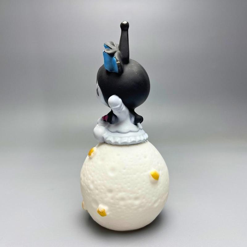 Mô Hình Lambara Kuromi đeo nơ - Cao 13cm - rộng 6cm - nặng 120gram - Có LED ở cầu - Figure Anime - No box : bọc túi OPP Đồ Chơi Toy 4