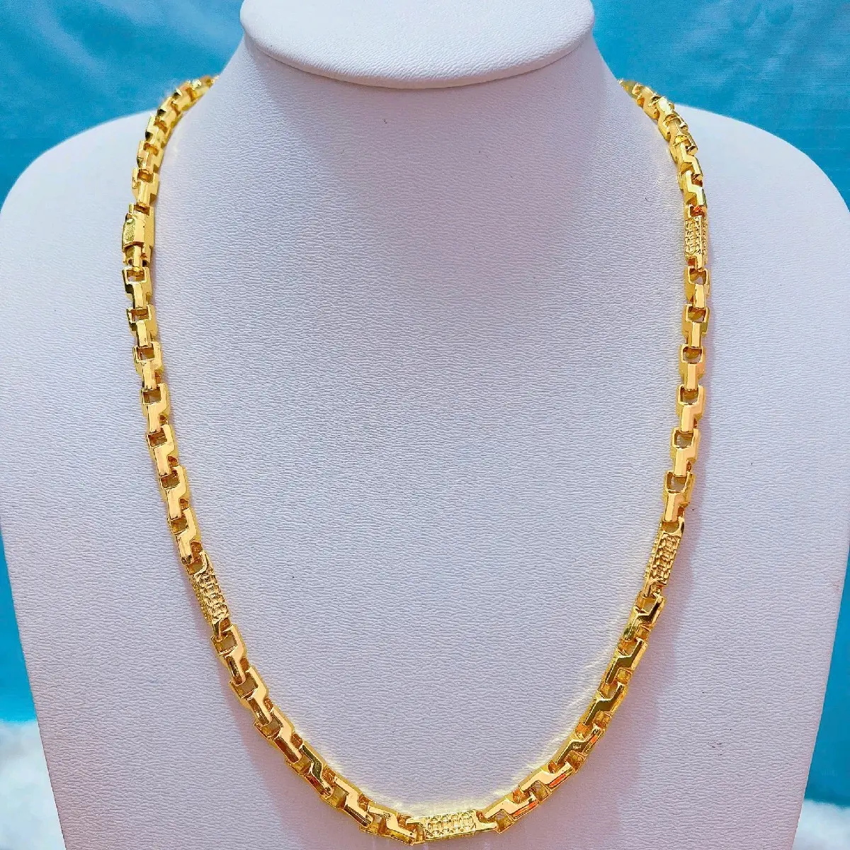 dây chuyền Kim tiền bản vừa khóa hộp khắc 18k VIP 11 Trang Sức Jewelry
