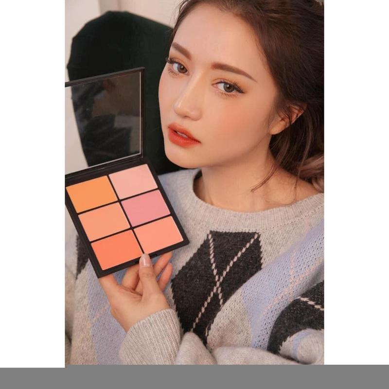 Bảng phấn má hồng Guicami, phấn má hồng 6 ô tông hồng cam đào 4
