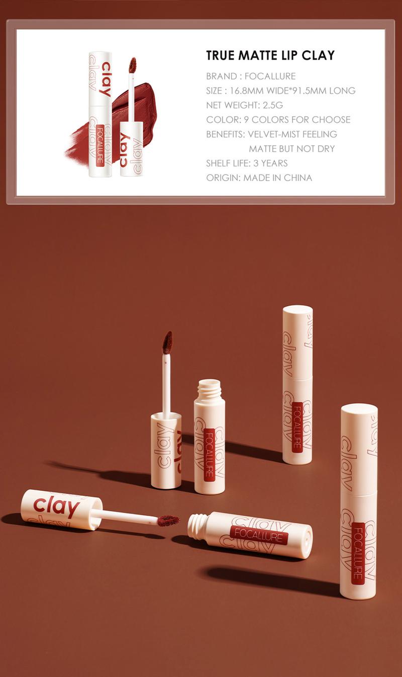 Product Introduction of FOCALLURE MOUSSE MATTE VÀ SON MÔI BÓNG MƯỢT VELVET-MIST HIGH PIGMENTATION MATTE LONG-LASTING LIPSTICK 47