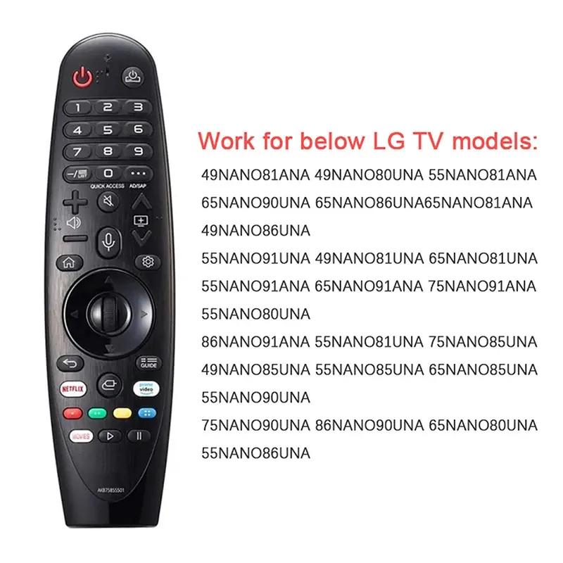 Điều Khiển Từ Xa Thay Thế Hồng Ngoại, AKB75855501 MR20GA, Thích Hợp Cho Điều Khiển Từ Xa TV Thông Minh LG, Thông Dụng, 1 Chiếc