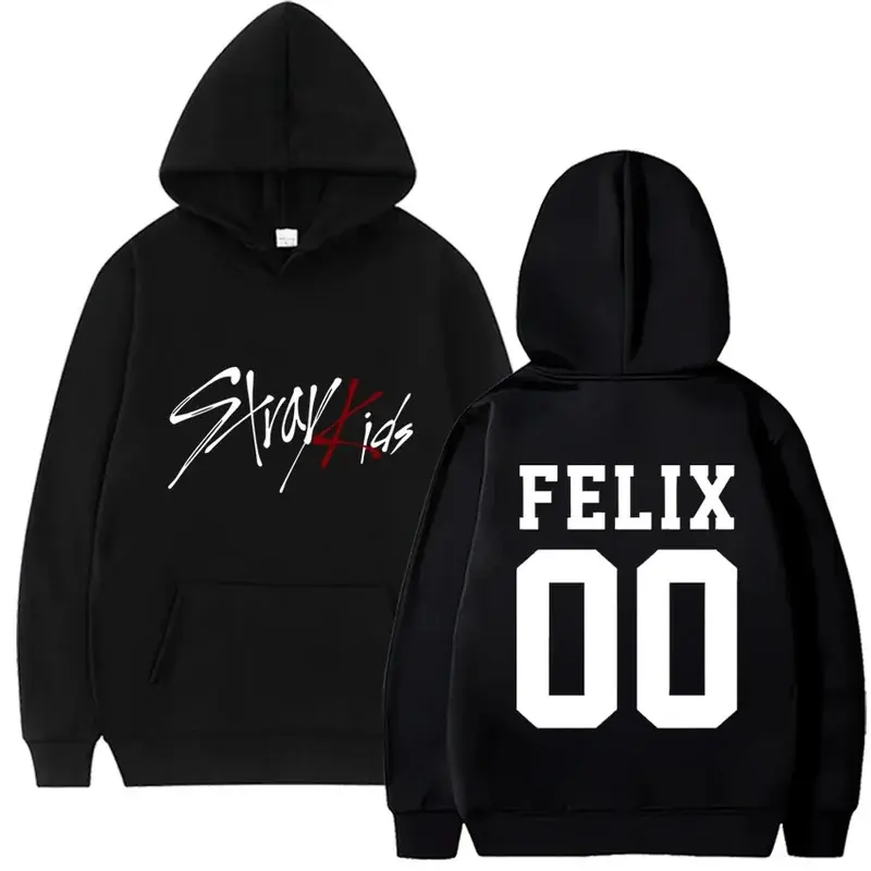 Áo Nỉ Có Mũ Stray Kids SKZ, Phong Cách Kpop Hợp Xu hướng Dành Cho Nam Và Nữ, Chất Liệu Lông Cừu, Có Seungmin, FELIX, HYUNJIN, JEONGIN, MINHO, Áo Hoodie In Hình Menswear