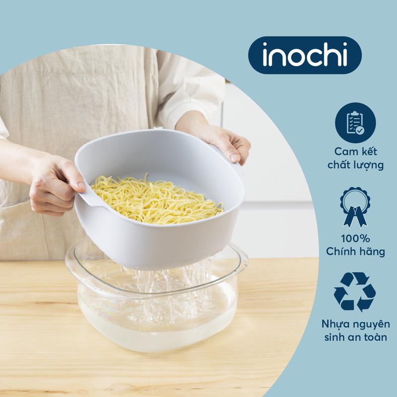 Product Introduction of Bộ Thau Rổ Vuông Inochi Kitchen 23/27cm - Rửa Rau, Bảo Quản Thực Phẩm, Tiện Lợi, An Toàn, Kháng Khuẩn 5