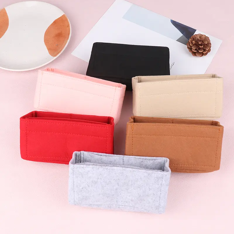 Túi Sắp Xếp, Cho Túi Mini, Túi Lưu Trữ, Túi Lót, Túi Ngăn Đựng Ví Nỉ, Túi Lót Túi Xách Bag Nhung 3