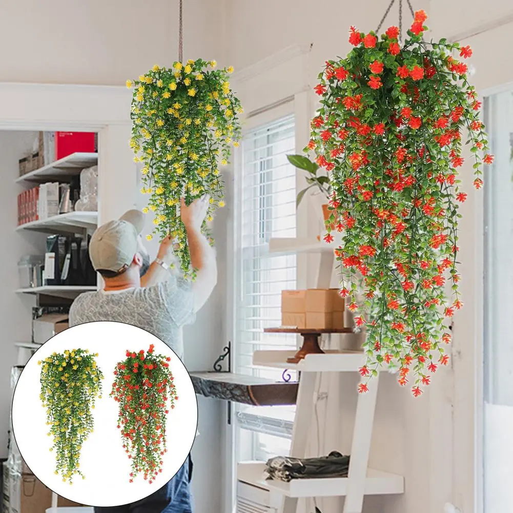 Hoa Bạch Đàn Nhân Tạo, Thực Tế, Để Sử Dụng Trong Gia Đình, Đám Cưới, Vườn Và Ngoài Trời, Treo Tường, Đầy Màu Sắc, Hoa Giả, Vòng Hoa Dây Leo thụng, Trang Trí