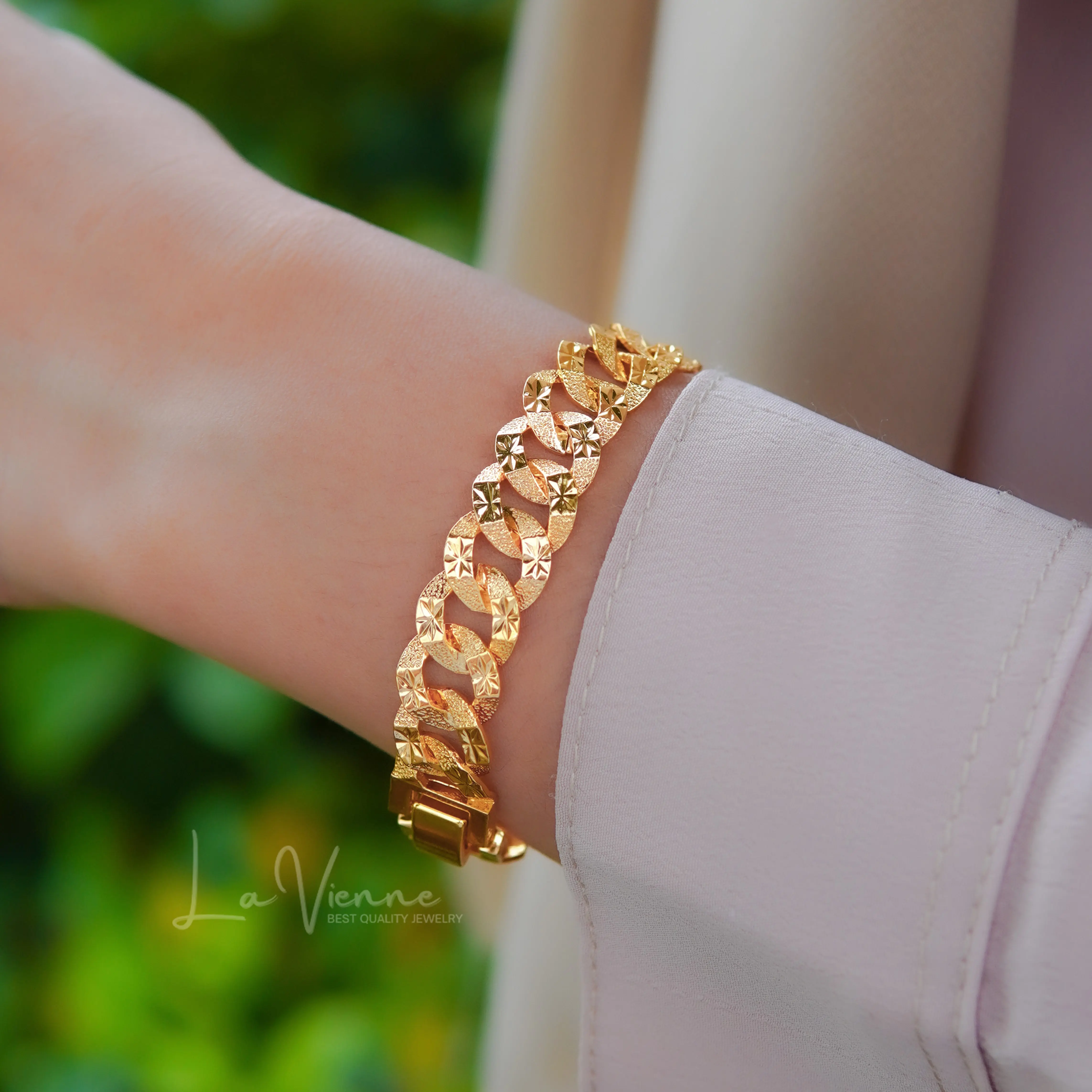 [ Beli 2 Produk Apapun Gratis 1 ] La Vienne - Ivie - Gelang Rantai Tangan Sisik Naga Titanium Wanita Anti Karat Aesthetic - Perhiasan Perempuan Elegan Mewah