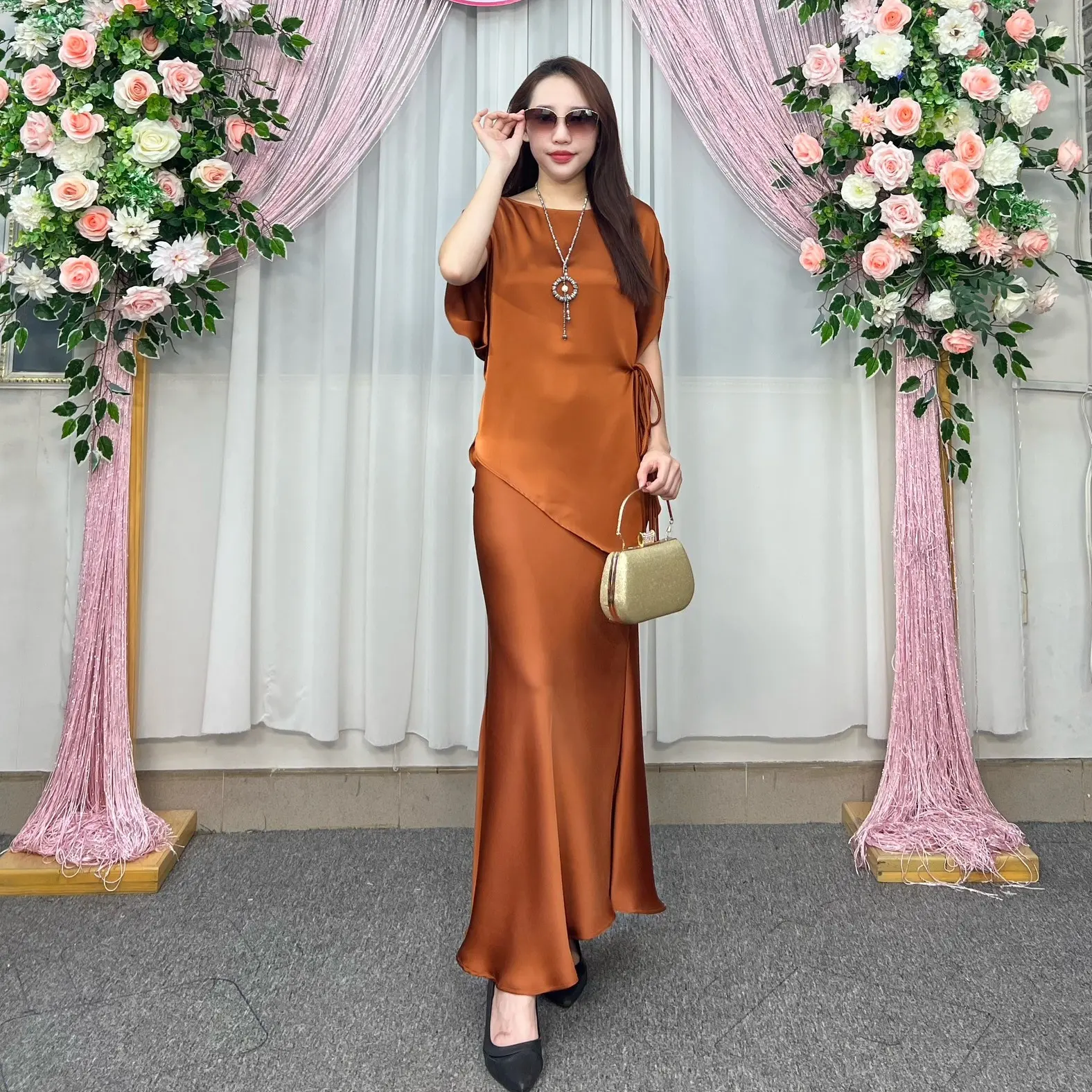 Set Áo chân váy đuôi cá 300088 chất lụa cao cấp tôn lên vẻ đẹp sang trọng, quý phái! Women