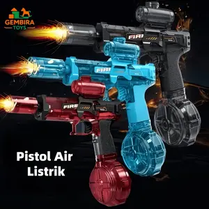 GEMBIRA TOYS Mainan Anak Pistol Air Listrik Mainan Water Gun Air Lampu Efek Tembak Tembakkan Cool Spitfire Lamp Effect