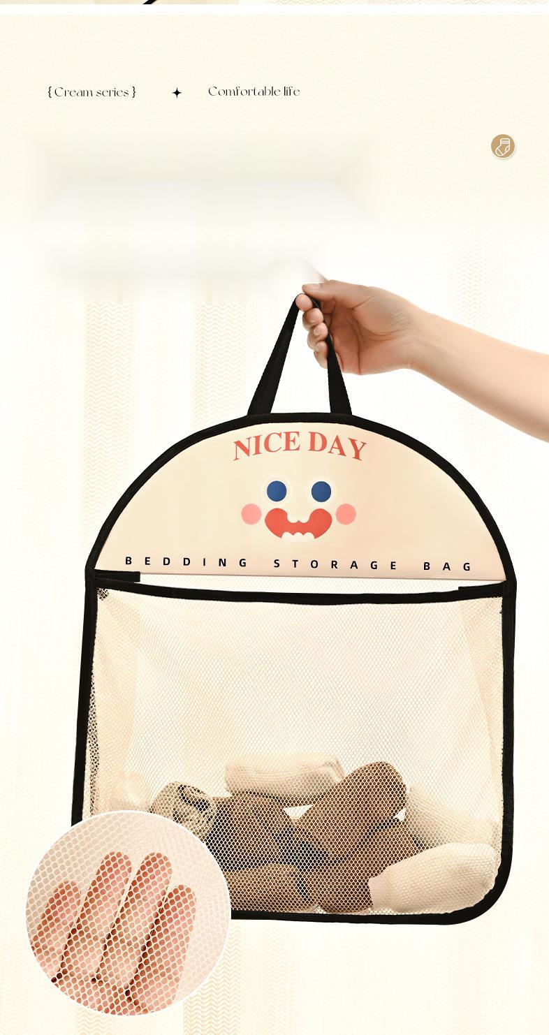 Product Introduction of Hanging Storage Net for Organizing Clothes and Socks Underwear and Sock Hanging Organizer Closet Storage Bag for Organizing Clothes Wall Mounted Storage for Small Items 6