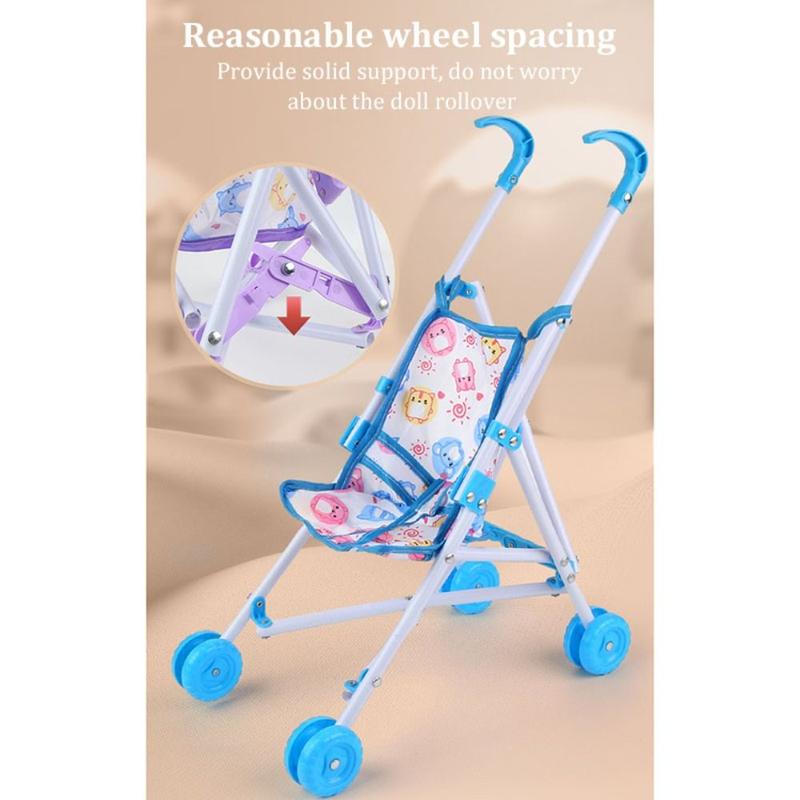 Product Introduction of Trendy Interactive Dolls Pram Pretend Play Toys Stable Baby Stroller Plastic Doll Stroller for Boys Girls Babies 20