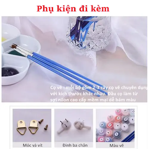 Tranh số hóa 20x20cm hình Shin tô màu theo số căng sẵn khung - tranh sơn dầu số hóa tự tô cho trẻ em 6