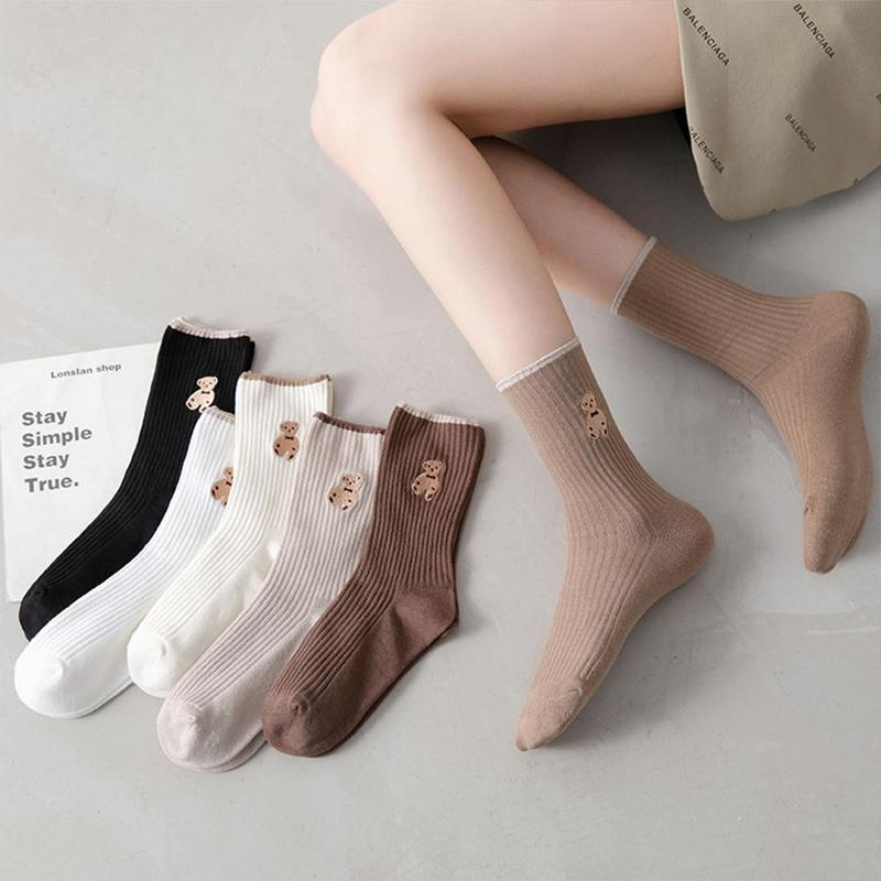 Product Introduction of Cartoon Cute Socks Animal Print Bear Calzini Sport Fashion Kawaii Women Cotton Socks 11