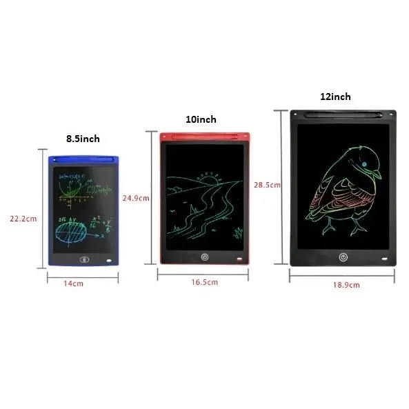 Bảng Vẽ Điện Tử 3d Đa Sắc, Đơn sắc Màu Bảng Viết Vẽ Tự Xóa Thông Minh Màn Hình Lcd 4