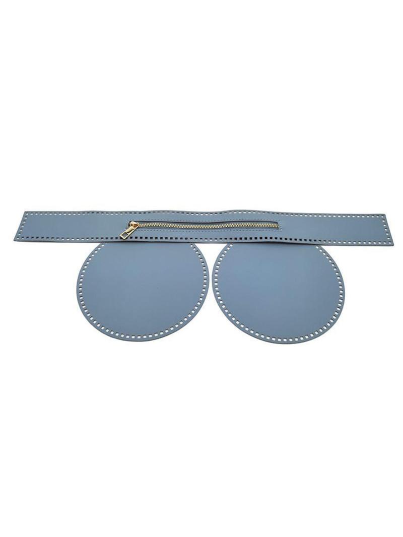Product Introduction of Women's Solid Color Bag Kniting Kit, Including Round Plate & Zipper & Chain Strap & Accessories, Bag Accessories for Diy Bag Making 3