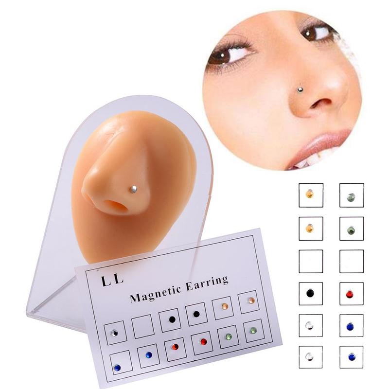 Product Introduction of Miếng Dán Thẻ, 12 Cái, Từ Tính, Không Xỏ Lỗ, Cho Tai, Môi Và Khuyên Mũi 15