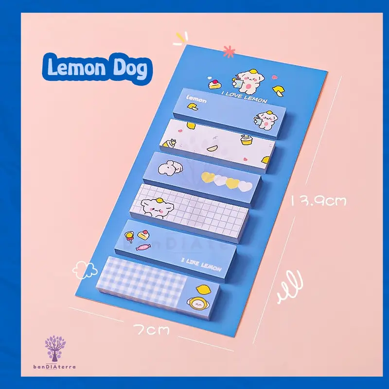 Bandiaterra A0916 Label Memo Pad Sticky Notes 120 Sheets 6