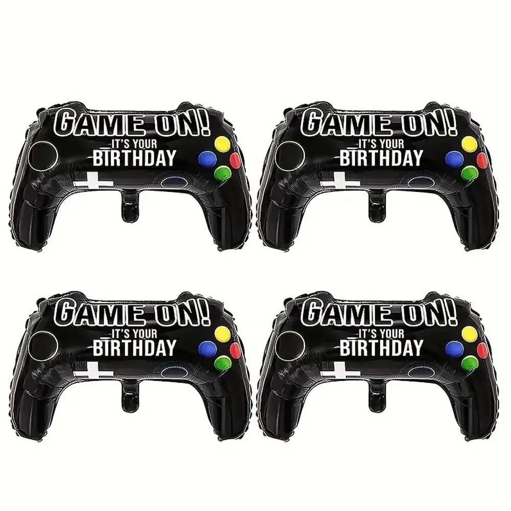 Giant Game Controller Balloons Party Decor Supplies Aluminum Film Gaming Theme Game on Balloons Thickened Video Game Party Balloons for Boys