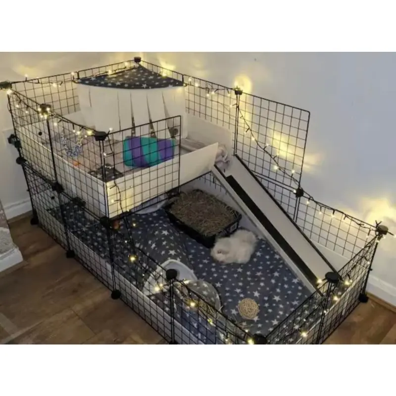 Combo lồng quây Bọ Ú (Chuột Lang) Thỏ Cảnh Chó Mèo có tặng kèm đèn led trang trí 5