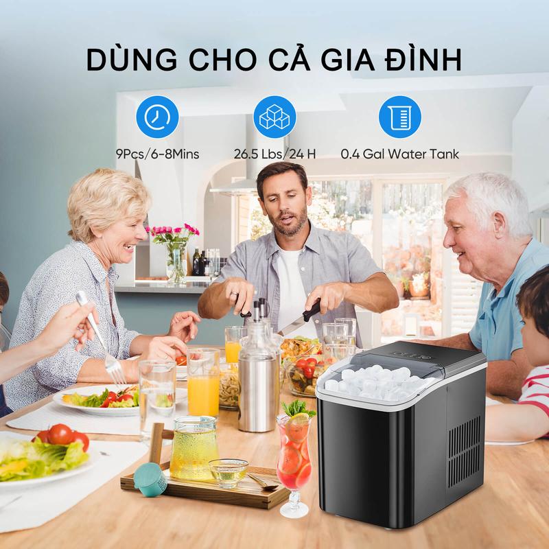[BH 5 năm] Aimi Máy Làm Đá Viên Tủ Đá Mini Gia Đình Tạo Đá Siêu Tốc Trong 8 - Phút-100% Chính Hãng 5