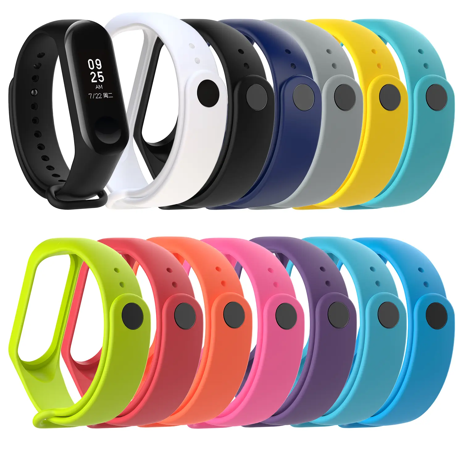 Vòng đeo tay Dây Đeo Tay silicon thay thế, dành cho Xiaomi Mi Band 4, Dây đeo đồng hồ thể thao thông minh, Dây đeo cổ tay xiaomi 4, Phụ kiện thể dục