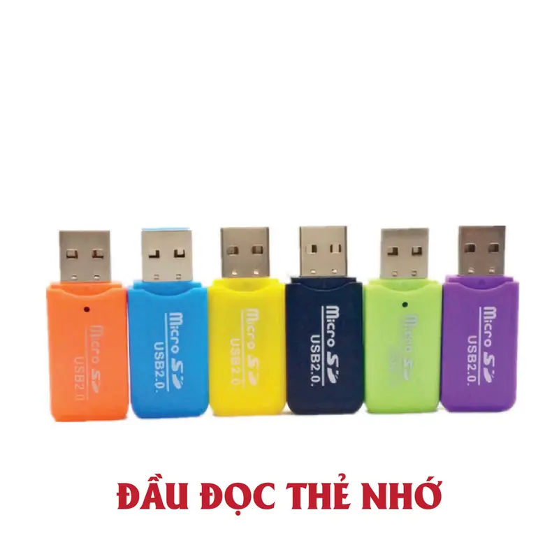 Đầu đọc thẻ nhớ micro SD nhỏ gọn. Dùng cho laptop, máy tính, loa. Sao dữ liệu - chép nhạc, video. 0