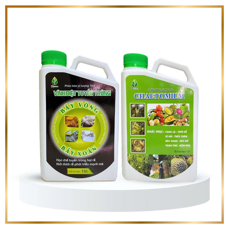 Bộ dôi Phòng và xử lý Nấm + Tuyến trùng - PH Việt Nam - Chaetomium - dạng Sinh Học - Phân bón vi lượng Giá bán đã bao gồm 5% VAT