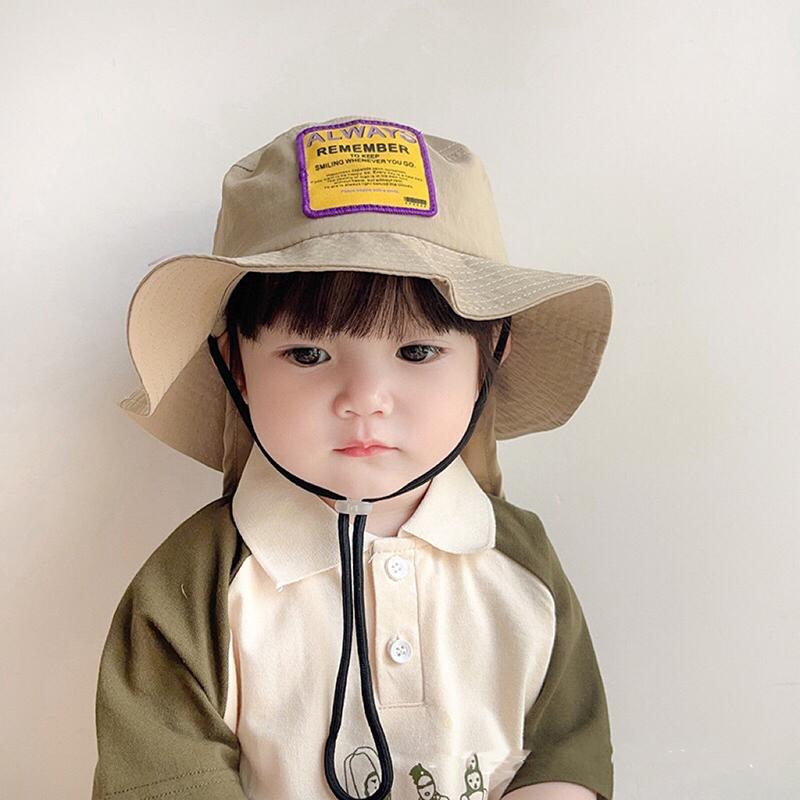Product Introduction of Mũ Bucket Trẻ Em, Phong Cách Mùa Hè, Chống Nắng Ngoài Trời, Mũ Ngư Dân, Cho Bé Trai Và Bé Gái, Màu Trơn Có Thể Điều Chỉnh, Mũ Chống Nắng Panama Trẻ Em 16