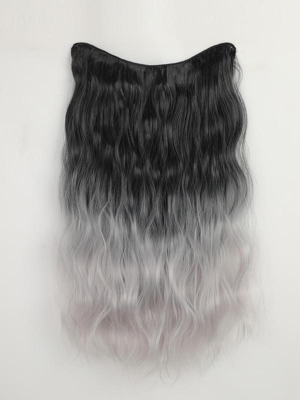 22 Inch Ombre Long Wavy Clip-in Hair Extensions for Daily, Cosplay, Anime or Costume Party, Striking Natural Fluffy Hair Wigs Without Bangs for Daily & Party Hairstyle Decoration 9