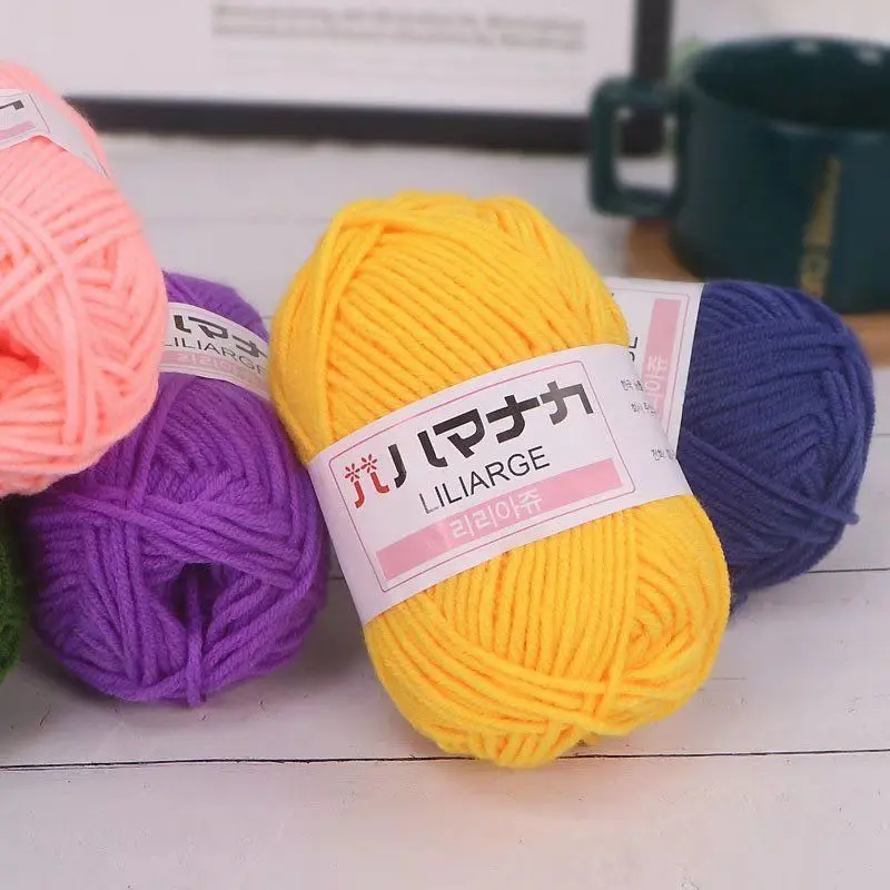 {0522}     Len Milk Cotton Hàn Quốc 25gram, Len dành cho người mới học móc (Mã 01 - 62)