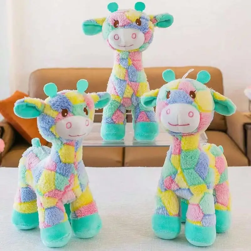 Colorful Cartoon Deer Design Pet Grinding Teeth Plush Toy, Durable Chew Toy For Dog Interactive Supply