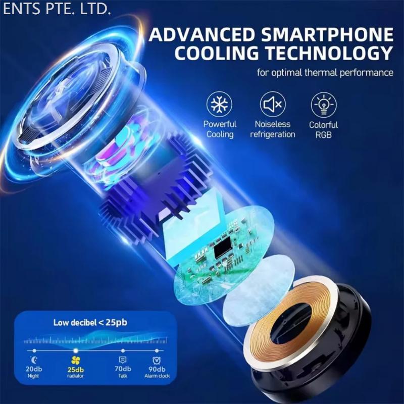Product Introduction of SL17 Magnetic Phone Cooler Portable Phone Semiconductor Radiator RGB Fast Cooling Phone Cooler With LED Temperature Display 26