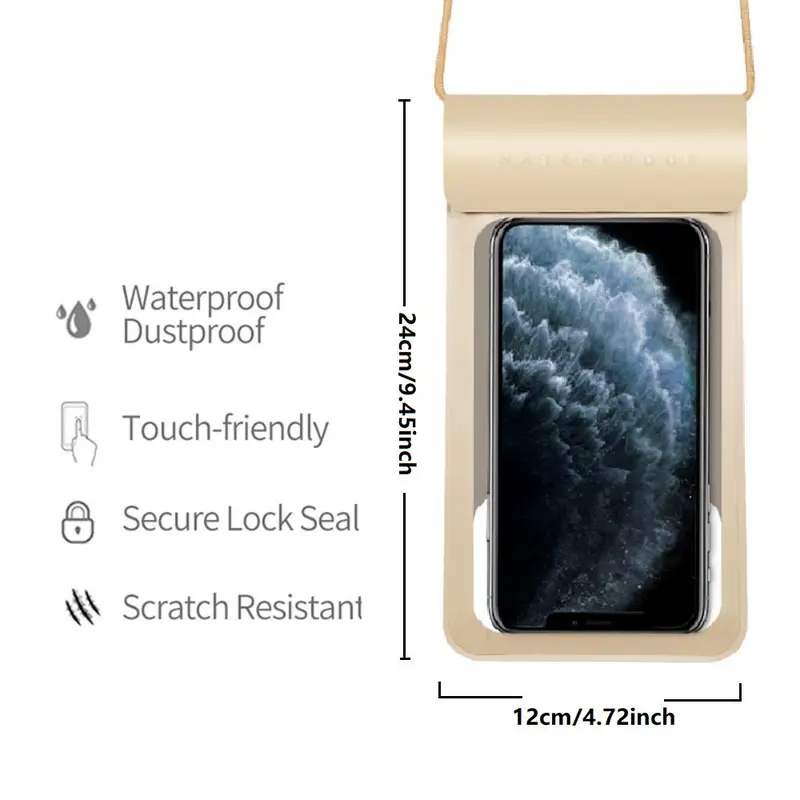 Waterproof Phone Case, Touch Screen TPU Outdoor Swimming Diving Mobile Phone Underwater Dry Bag, Universal Waterproof Case 1