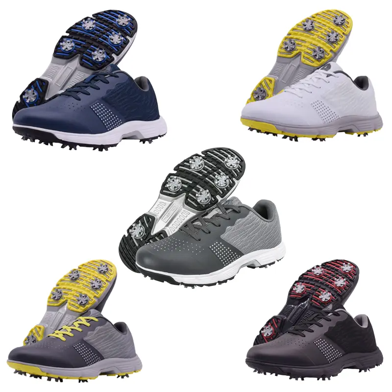 Foreign Trade Outdoor Ultra-Light Walking Brush Shoe Low-Top Non-Slip Golf Shoe Lightweight Waterproof Sports Leisure Breathable Shoes Xz25055