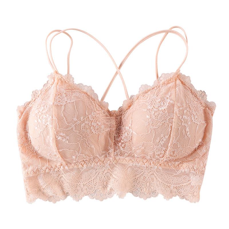 Hot-Selling Lace Strapless Bra with Beautiful Back, Anti-Exposure Camisole for Women, Massage Chest Pad Vest, Base Layer Underwear 4