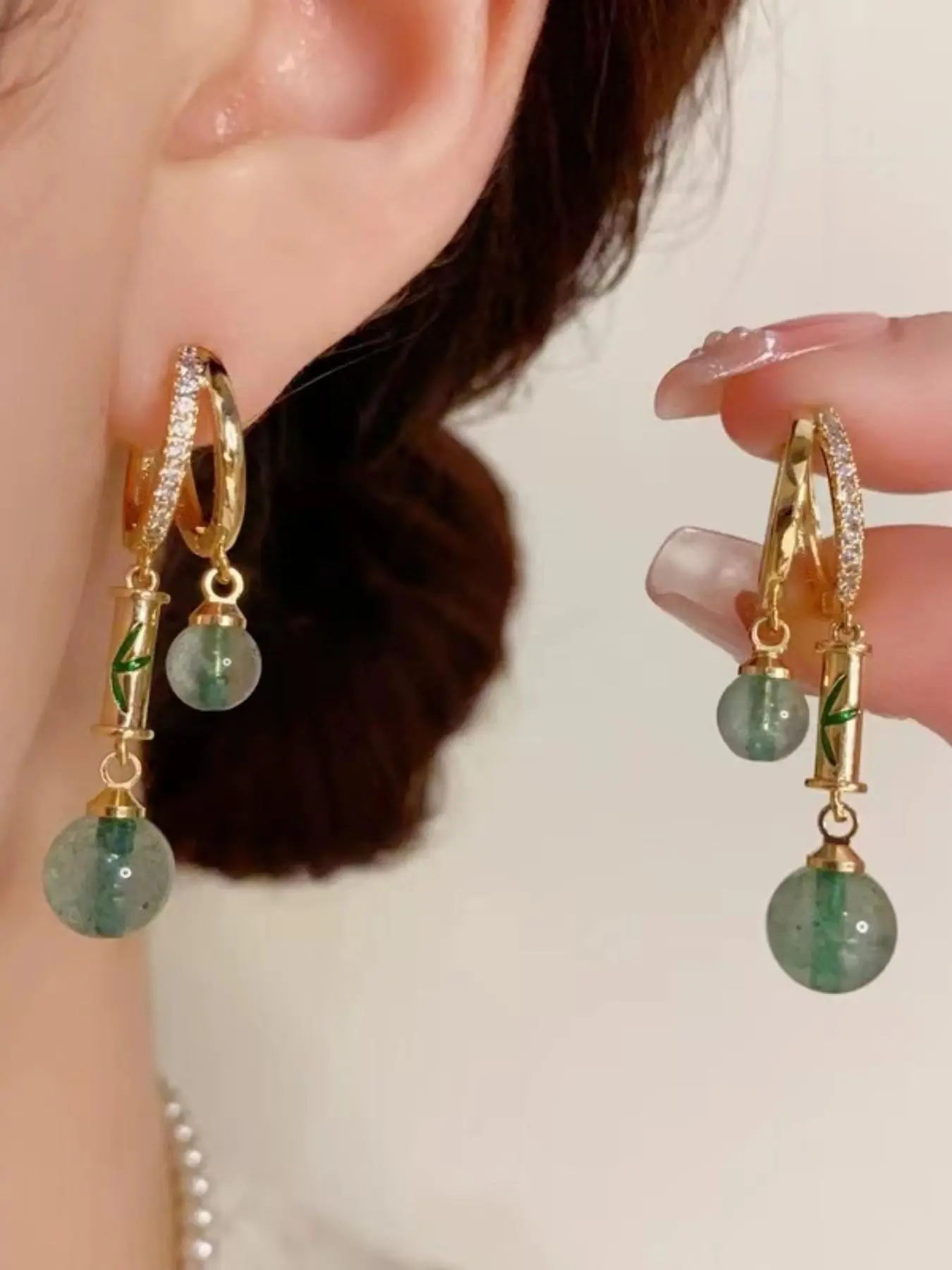 Women's Elegant Rhinestone Decor Dangle Earrings, Exquisite Trendy Dangle Earrings, Chic Gorgeous Jewelry As Gift for Girlfriend