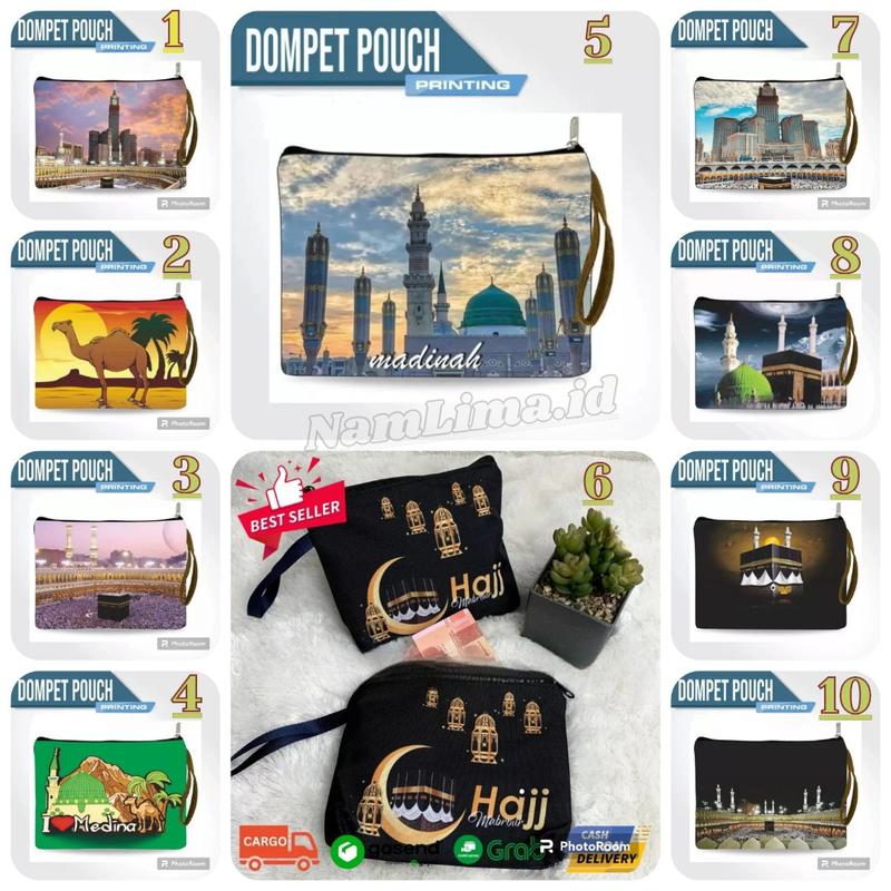 Product Introduction of 12pcs - Dompet Printing Oleh Oleh Haji Umroh Kanvas 7