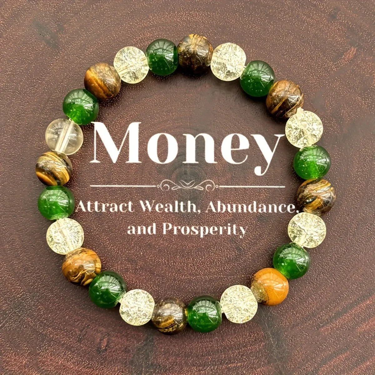 Beaded bracelet with multi-color stone beads bohemian style jewelry gift