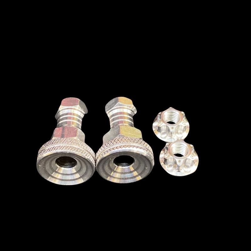 Giá 1 cặp - Núm tăng sên inox 304 và tán size 6li cho nhiều xe số Honda và Sirius Jupiter Phụ Tùng Phụ Kiện