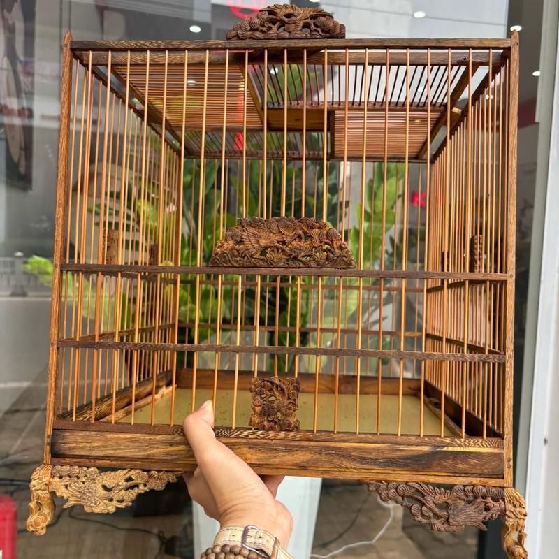 Khung tự ráp chào mào :vuông hoạ chân quỳ tùng hạt combo đủ pk nậm móc áo cóng cầu tặng dầu quét đề can + keo dán shop lồng chim huế