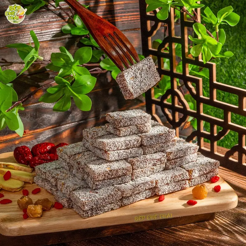 Bánh Gừng Táo Đỏ Dinh Dưỡng Tốt Cho Sức Khỏe Snack Ăn Vặt Food Thức Ăn Nho Candy Chua Đường kẹo  gừng Sen mứt 3