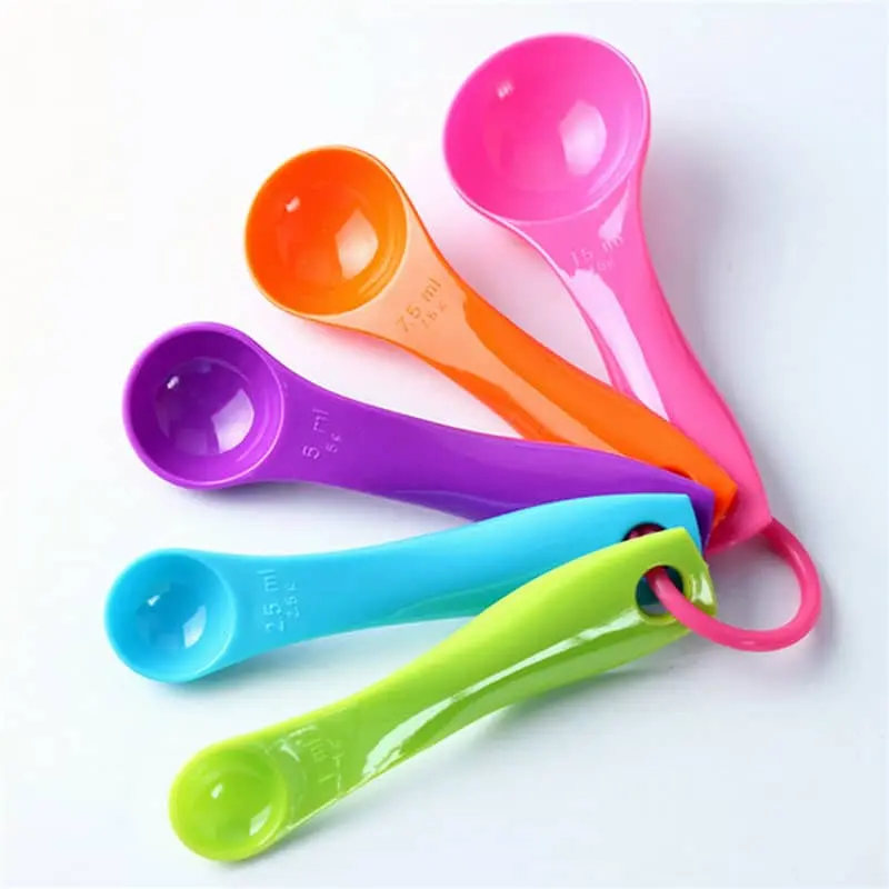 SENDOK TAKAR SET 5 IN 1 WARNA WARNI PENGUKUR BUMBU DAPUR BAHAN KUE SUSU BAYI 0